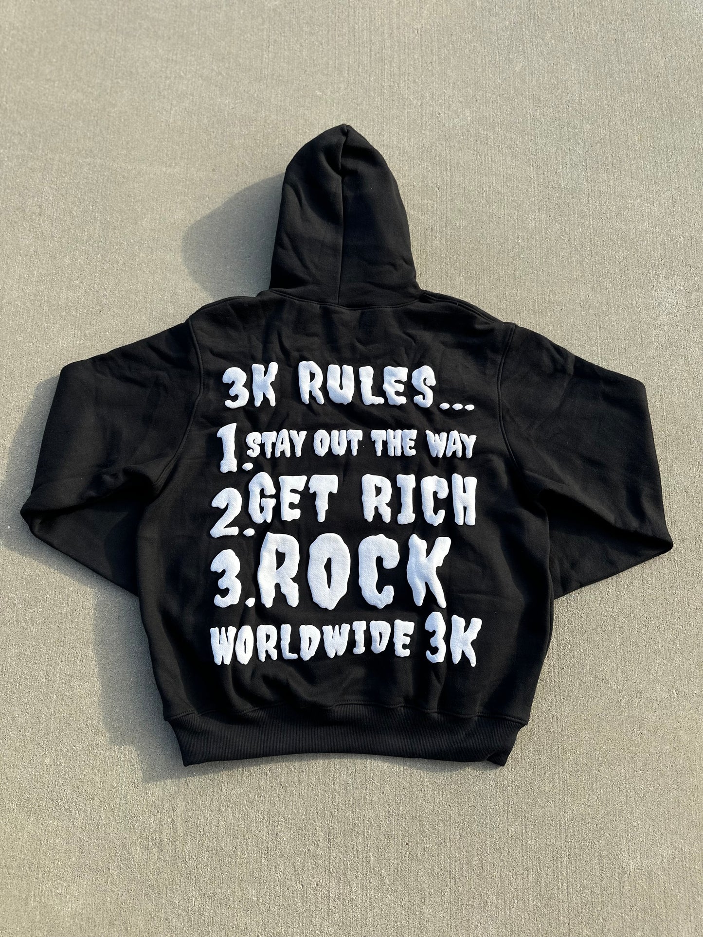 3K Rules Puff Print Hoodie