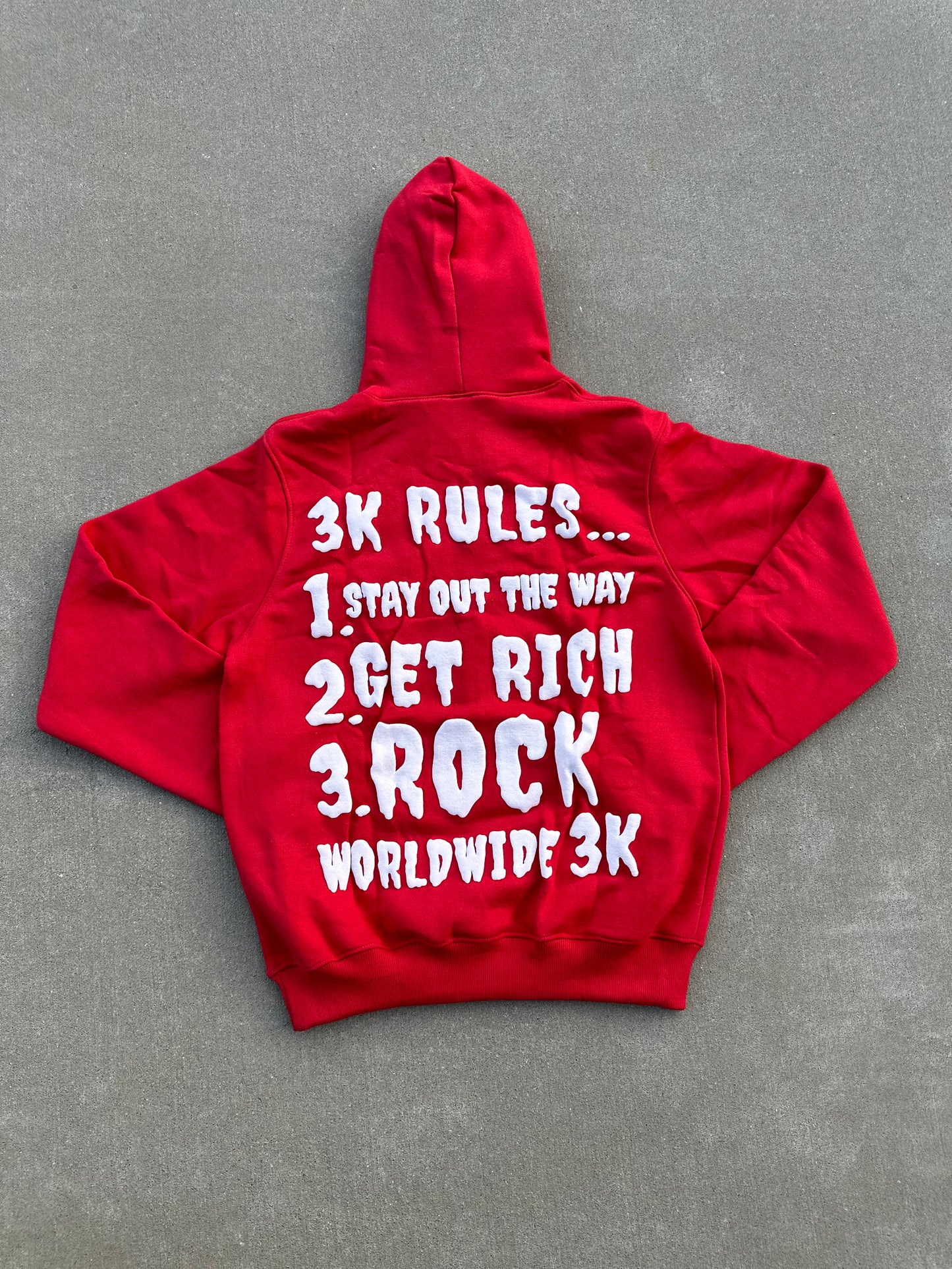 3K Rules Puff Print Hoodie